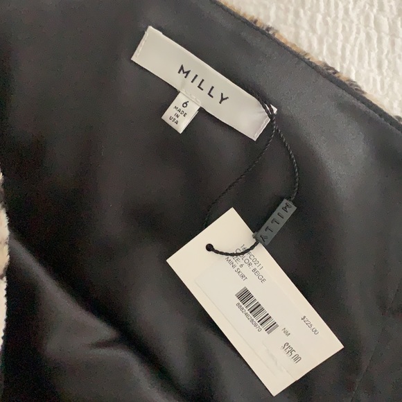 Milly Faux Fur Cheetah Print Mini Skirt - Picture 4 of 4